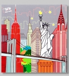 Pylones Brillenputztuch Mikrofasertuch "New York" 19 x 19 cm